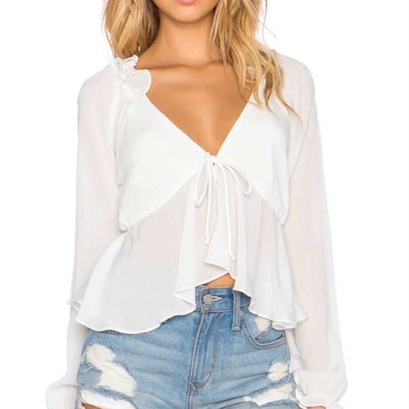Stone Cold Fox Tops - STONE COLD FOX CHAOS Blouse 100% Silk Ivory